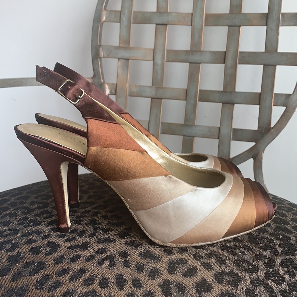 Nine West Excitel open toe slingback heels